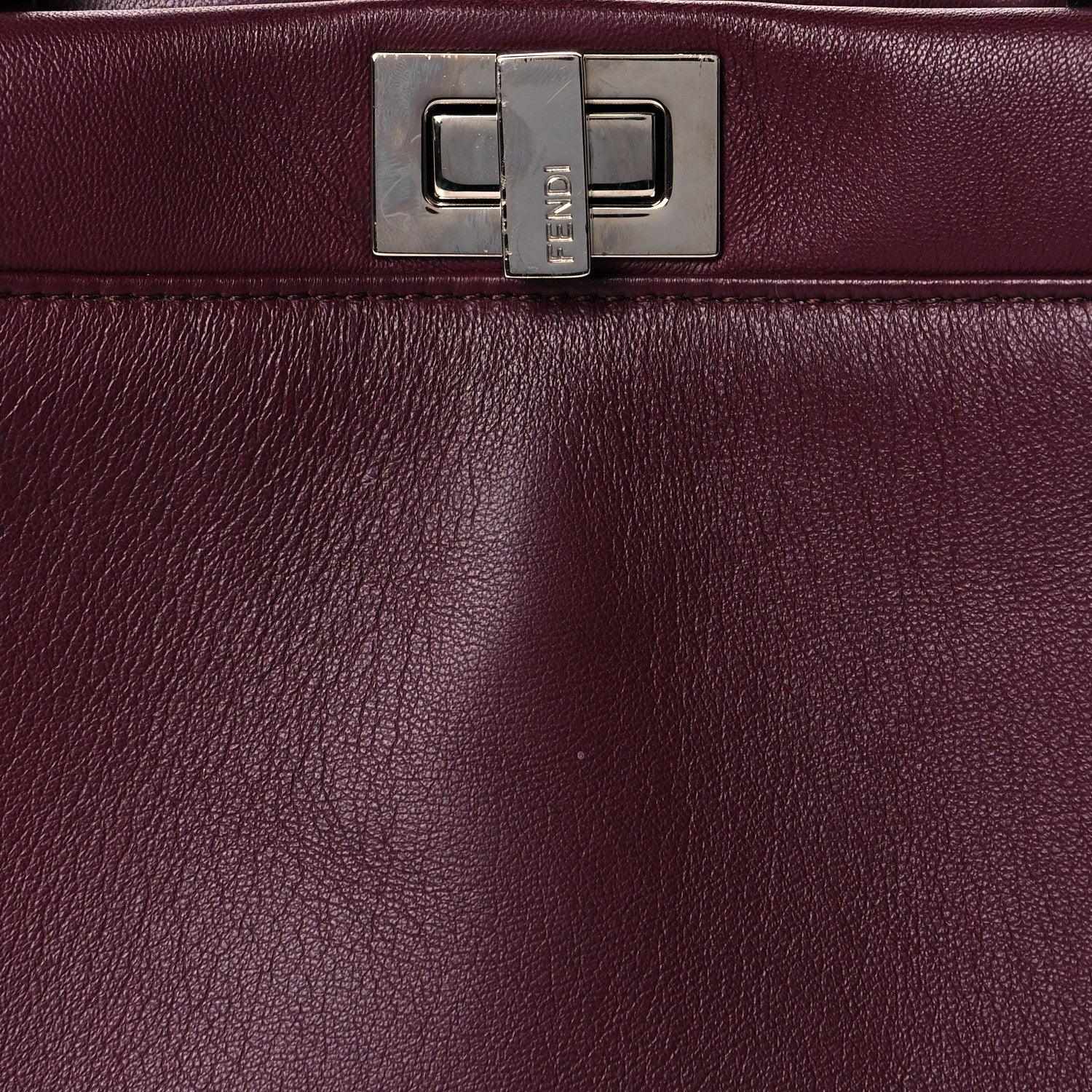 Fendi Nappa Mini Peekaboo Iconic Satchel Bordeaux 7 of 11