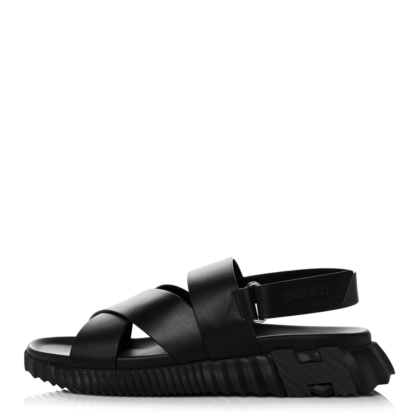 Calfskin Goatskin Mens Electric Sandals 42.5 Black