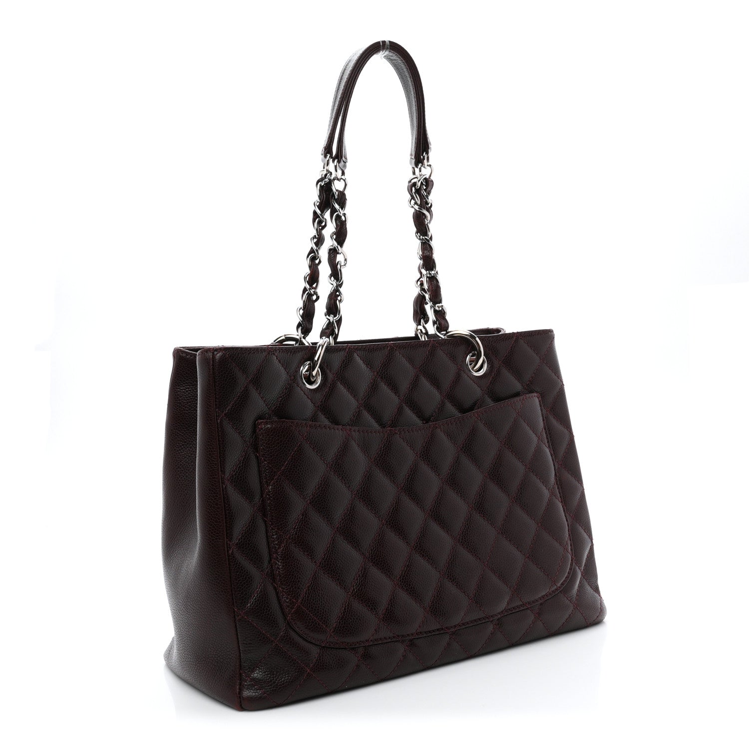 Chanel Caviar Quilted Grand Shopping Tote GST Dark Bordeaux 3 of 11
