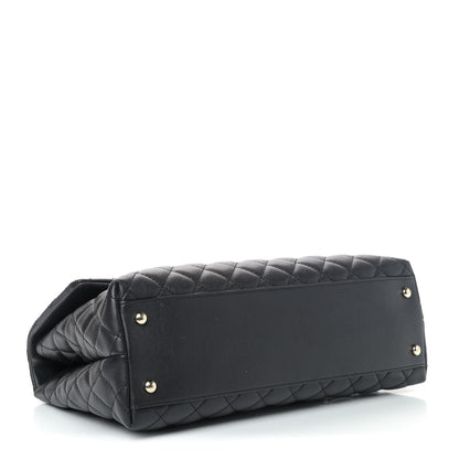Chanel Caviar Quilted Medium Coco Handle Flap Black 3 of 4