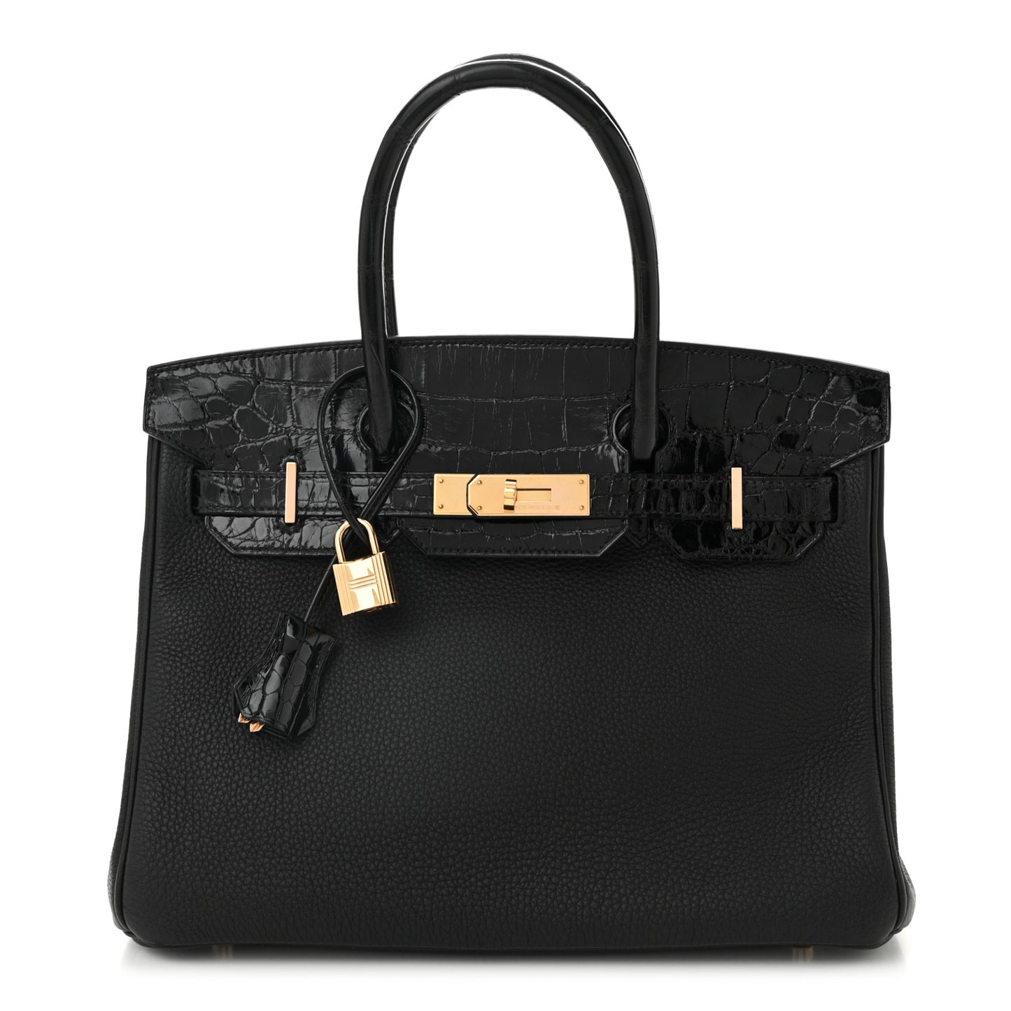 Togo Shiny Niloticus Crocodile Birkin Touch 30 Black