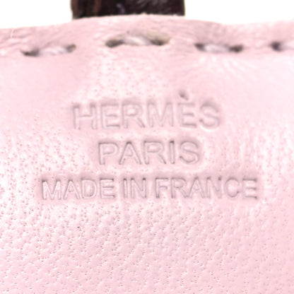 Hermes Milo Lambskin Shearling Budy Charm Mauve Pale Rouge Sellier 3 of 5