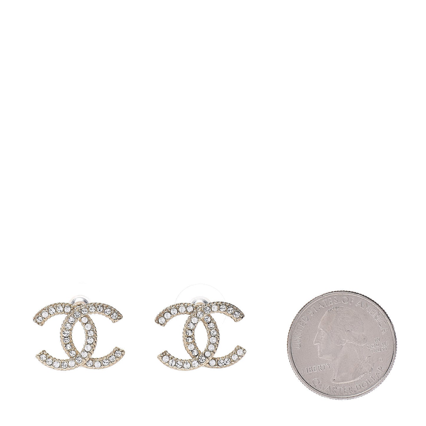 Crystal CC Earrings Gold