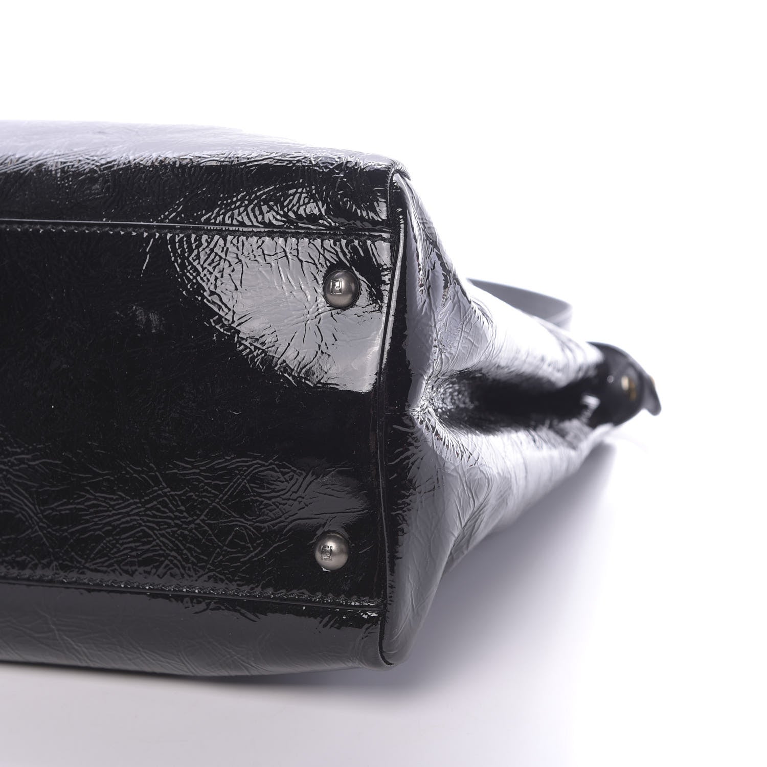 Fendi Patent Large Peekaboo Iconic Satchel Black 11 of 11