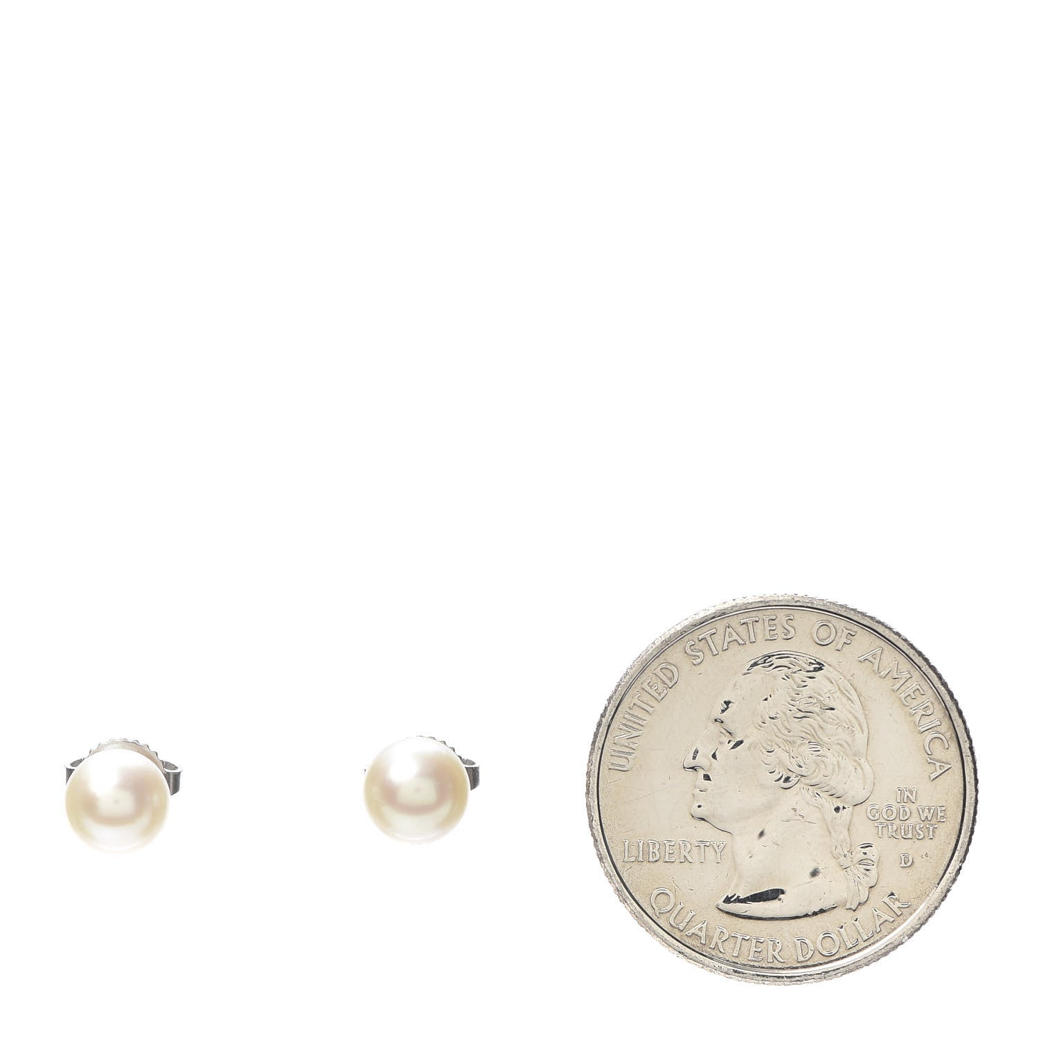 Tiffany 18K White Gold Akoya Pearl 6.5-7mm Earrings 2 of 4