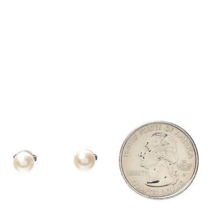 Tiffany 18K White Gold Akoya Pearl 6.5-7mm Earrings 2 of 4