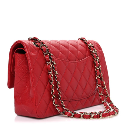 Chanel Caviar Quilted Medium Double Flap Red 3 of 10