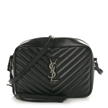 Saint Laurent Calfskin Matelasse Monogram Lou Camera Bag Black 1 of 9