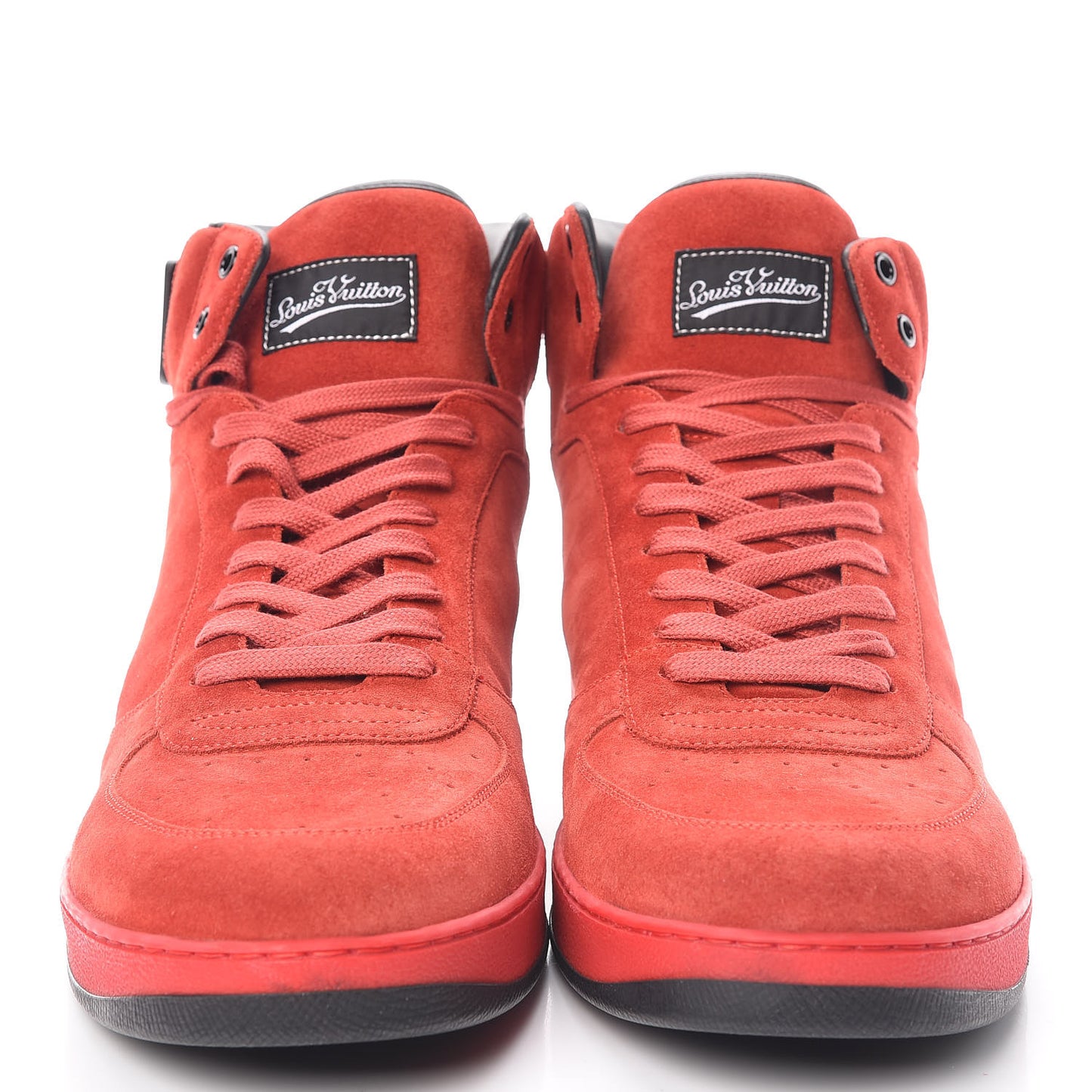 Suede Rivoli High Top Sneakers 11 Red