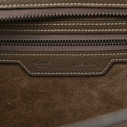 Celine Drummed Calfskin Micro Luggage Souris 7 of 12