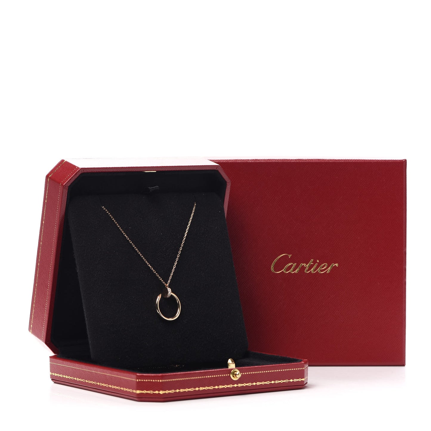 18K Pink Gold Diamond Juste Un Clou Pendant Necklace