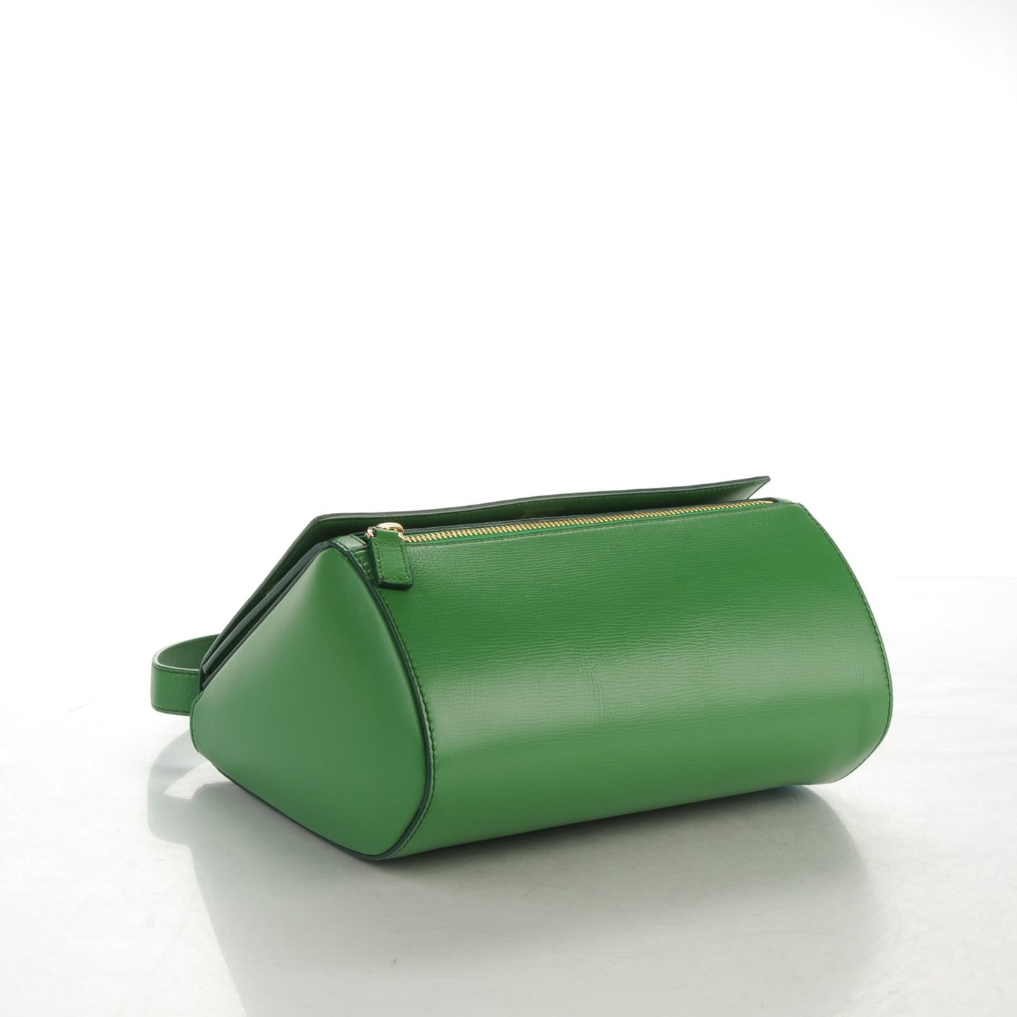 Textured Calfskin Medium Pandora Box Crossbody Bag Emerald