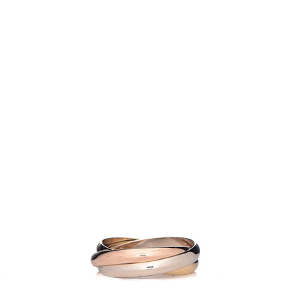Cartier 18K Pink Yellow White Gold Small Trinity Ring 48 4.5 3 of 5