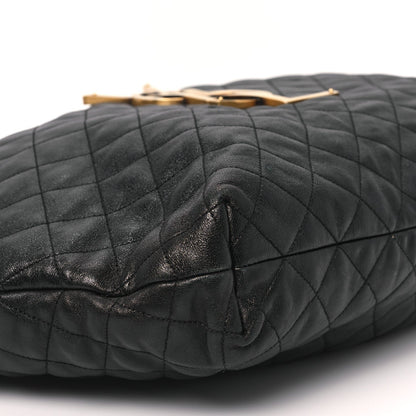 Saint Laurent Lambskin Quilted Maxi Icare Shopping Tote Black 9 of 12