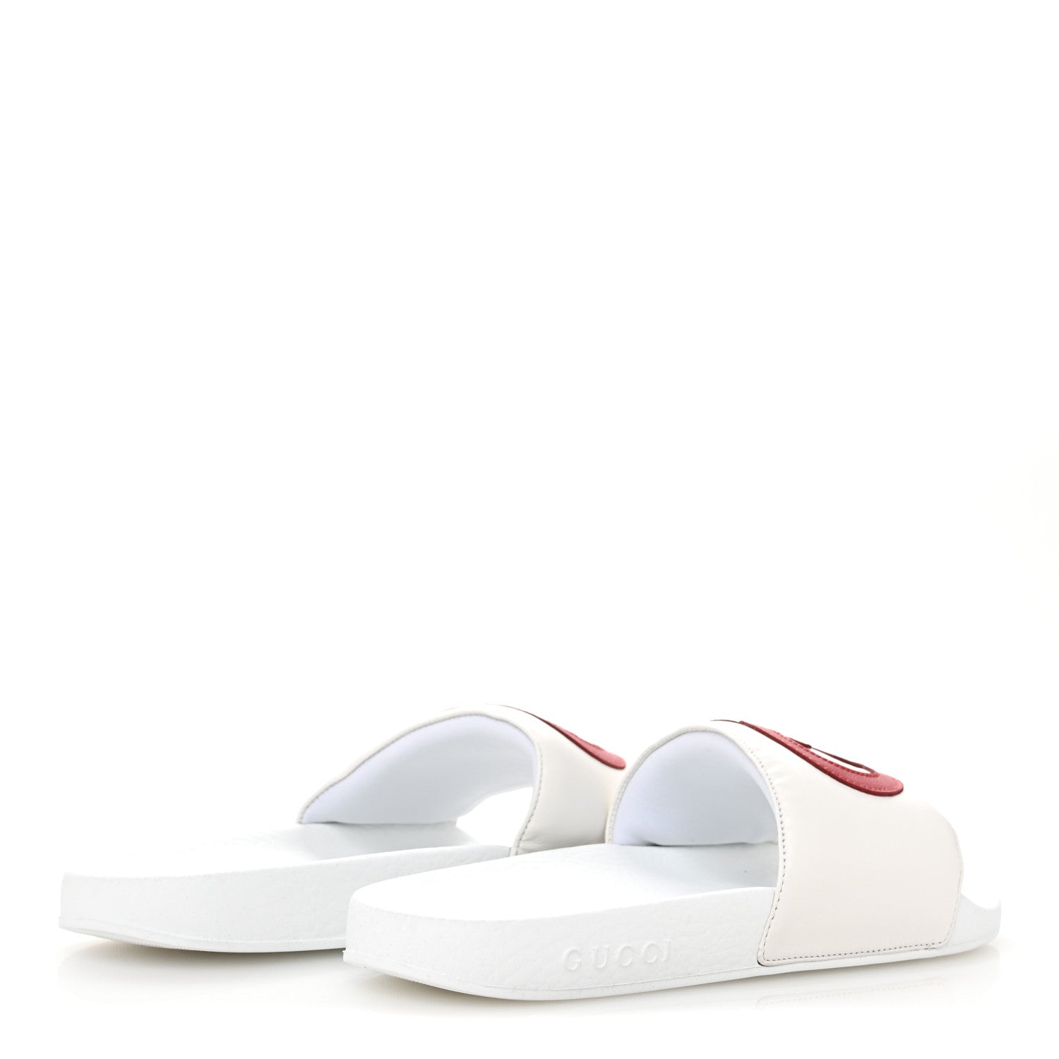 Gucci Nappa Miro Soft Calfskin Womens Interlocking G Slide Sandals