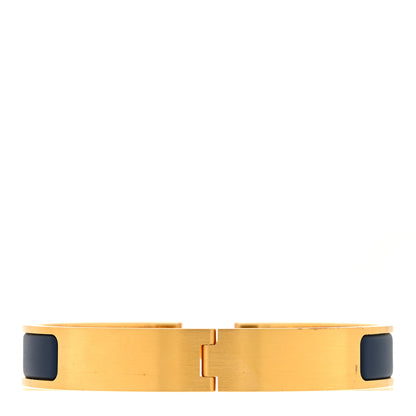 Hermes Enamel Narrow Clic Clac H Bracelet GM Bleu Biarritz 3 of 5