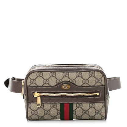 Gucci GG Supreme Monogram Web Small Ophidia Belt Bag 85 34 Dark Brown 1 of 10