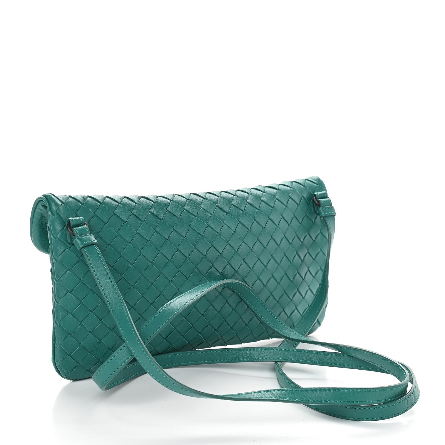 Bottega Veneta Nappa Intrecciato Mini Turn-Lock Crossbody Lagoon 2 of 10