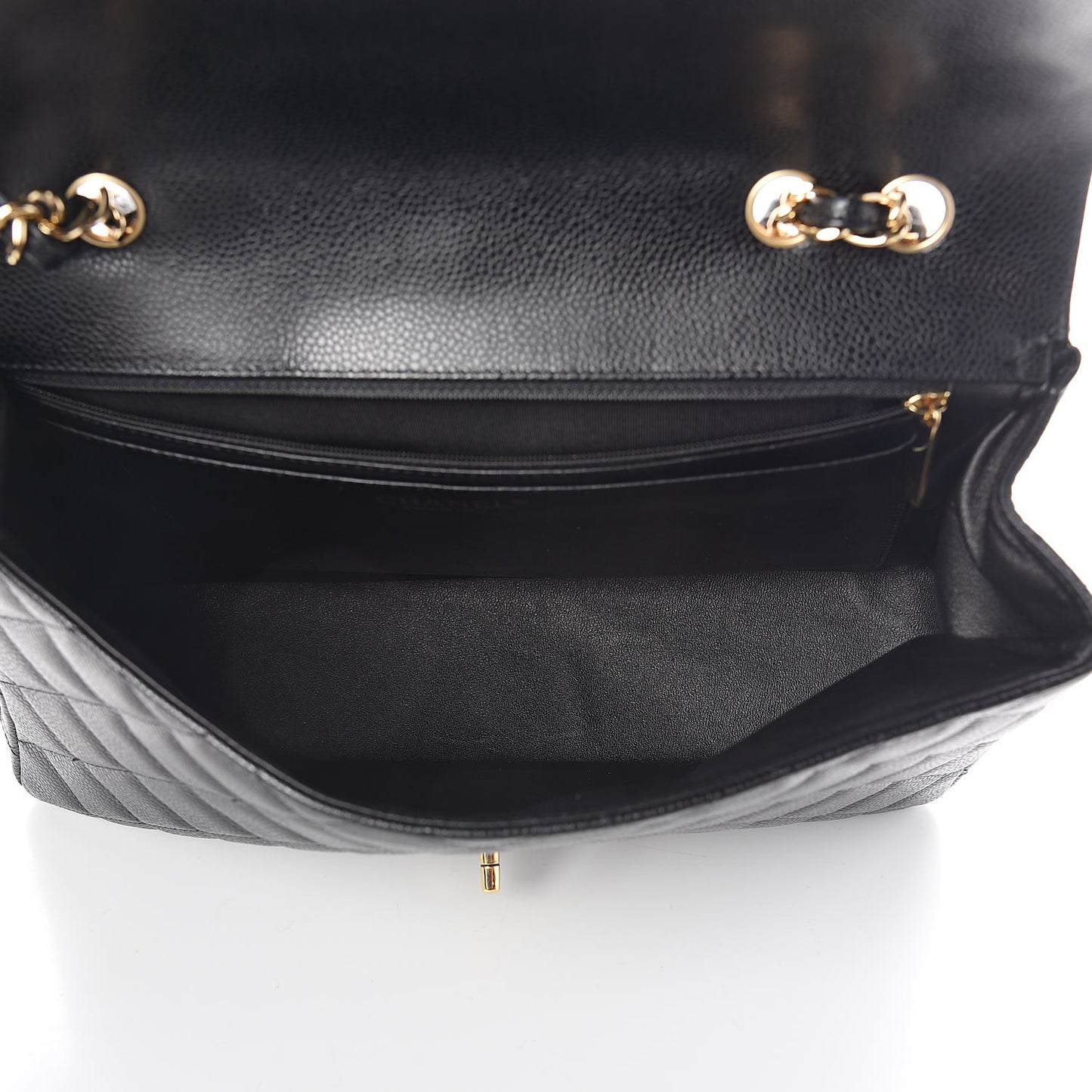 Caviar Quilted Jumbo Single Flap Black