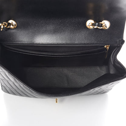 Chanel Caviar Quilted Jumbo Single Flap Black 5 of 12