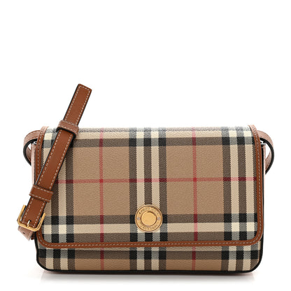 Burberry E-Canvas Vintage Check Hampshire Crossbody Archive Beige 1 of 11