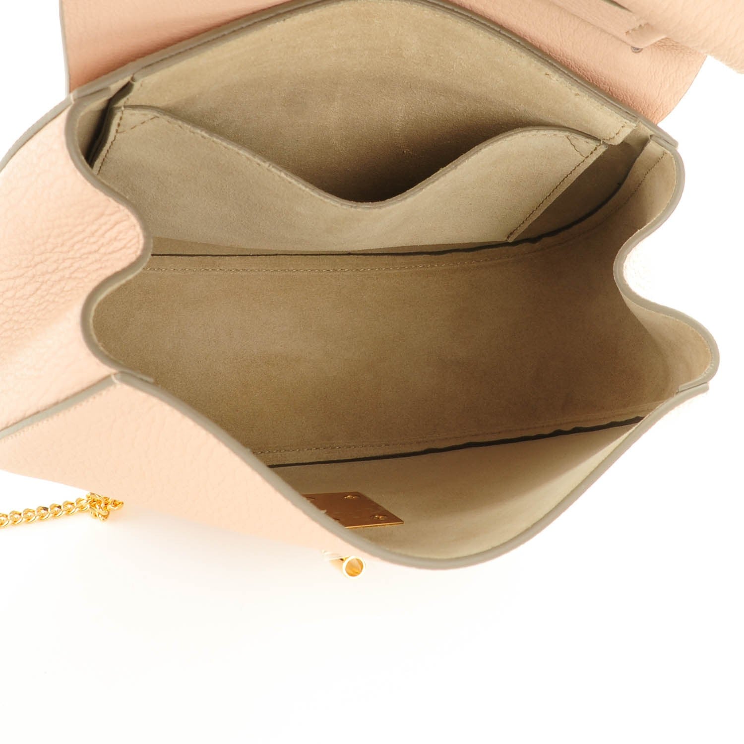 Chloe Grained Lambskin Drew Shoulder Bag Cement Pink 5 of 8