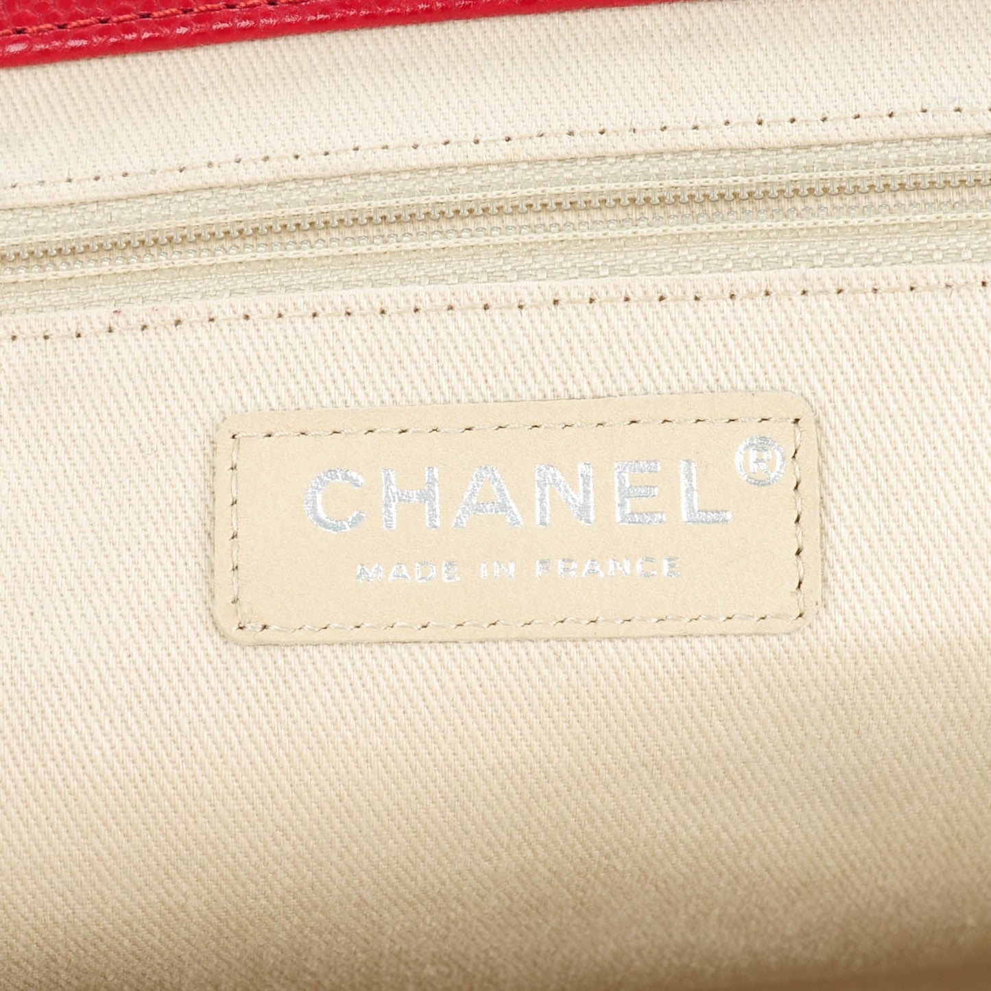 Caviar Quilted Large CC Clutch Red