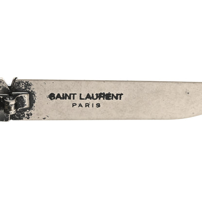 Saint Laurent Aged Metal Cat Eye SLM43 Sunglasses Sliver 6 of 7