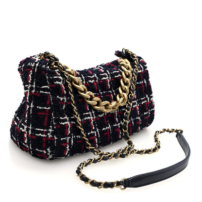 Chanel Tweed Calfskin Signe Hobo Navy Multicolor 3 of 10