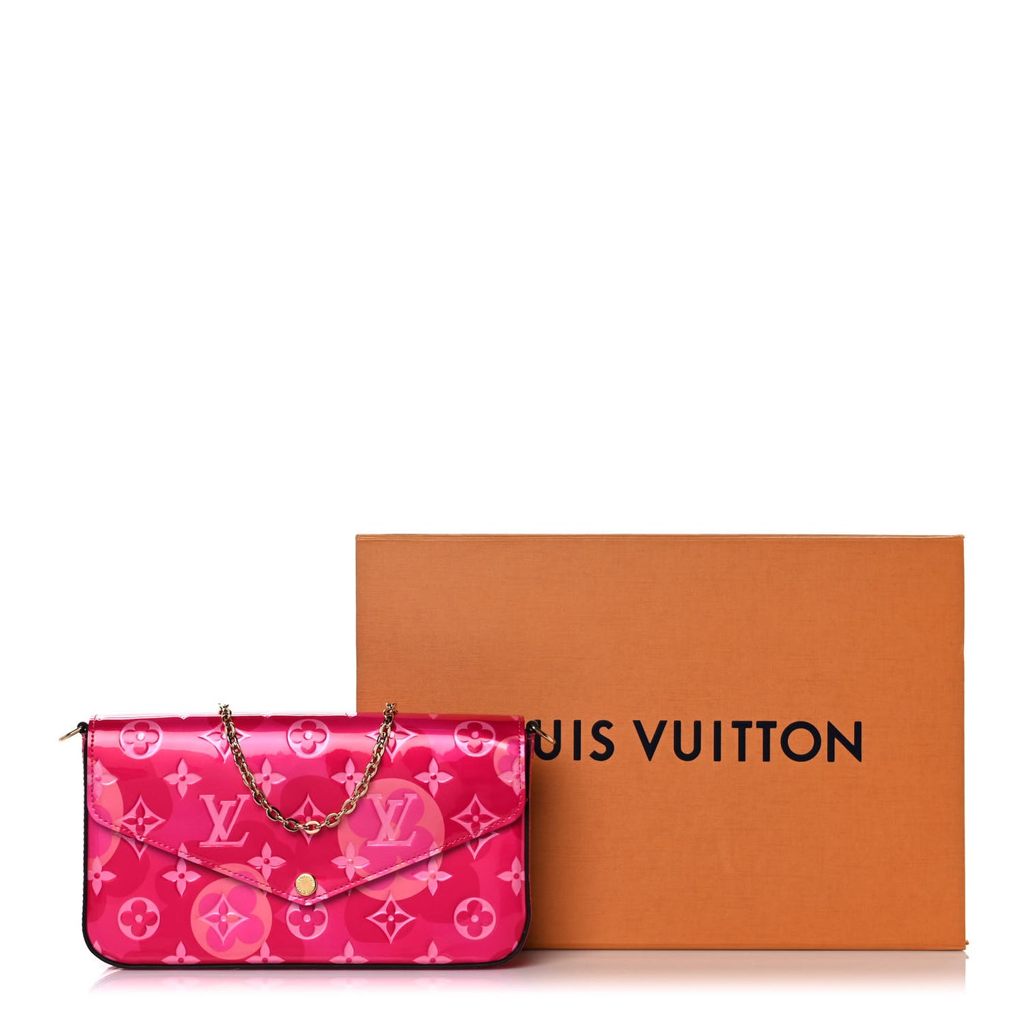 Vernis Valentine Pochette Felicie Chain Wallet Fuchsia
