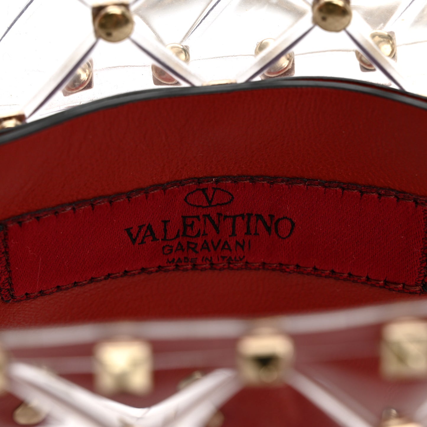PVC Small Rockstud Spike Shoulder Bag