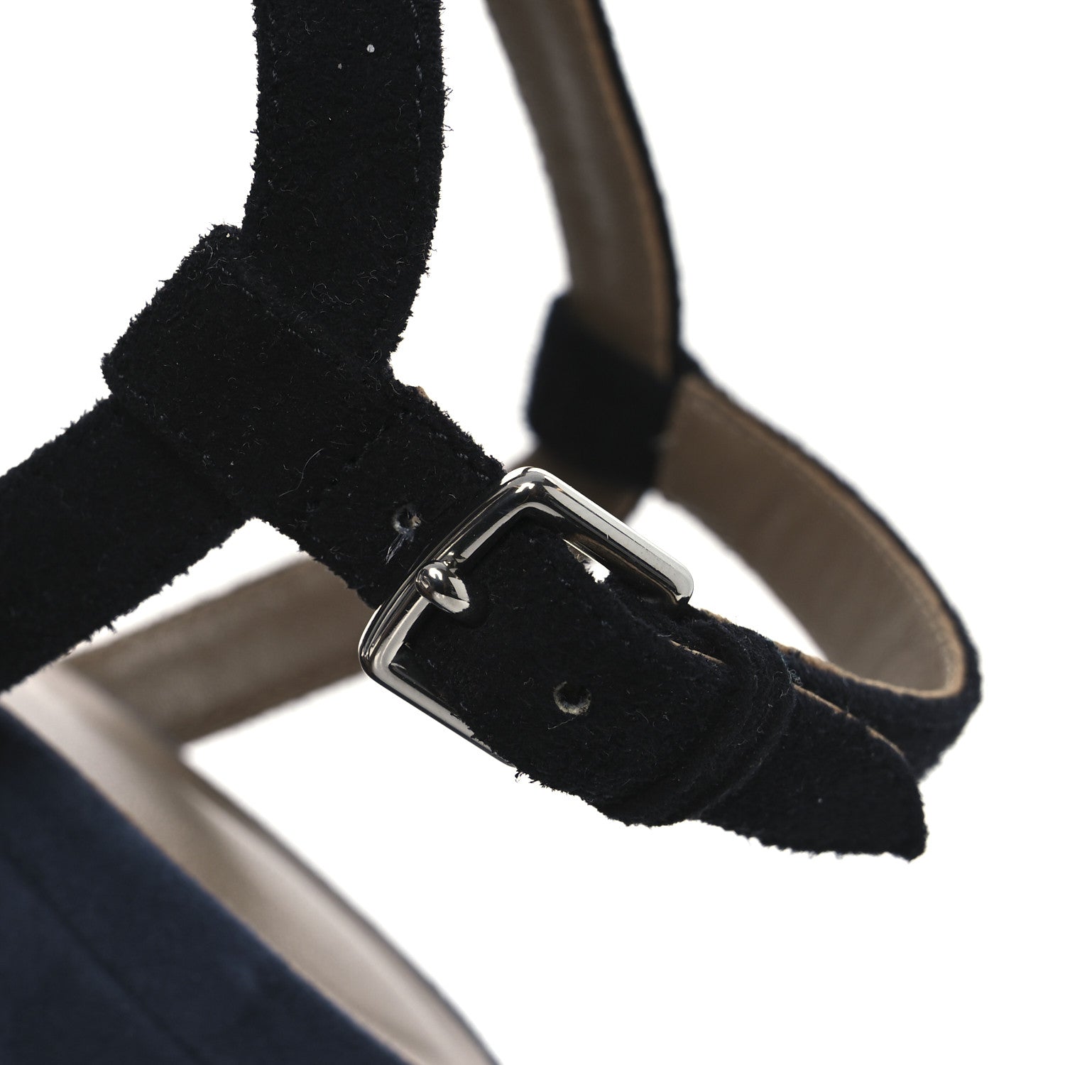 Hermes Suede Goatskin Calas Sandals 37.5 Vert Oxford Bleu Celeste Black 11 of 14