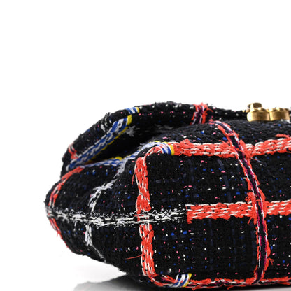 Chanel Tweed Quilted Medium Chanel 19 Flap Black Multicolor 8 of 12