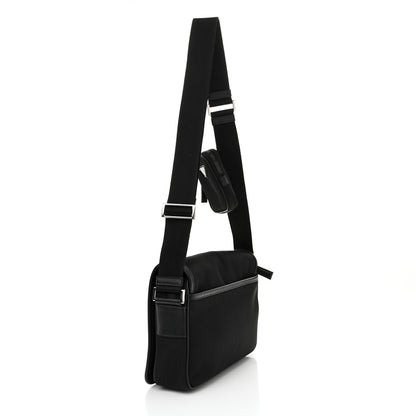 Prada Re-Nylon Tessuto Saffiano Pocket Flap Messenger Bag Black 3 of 9