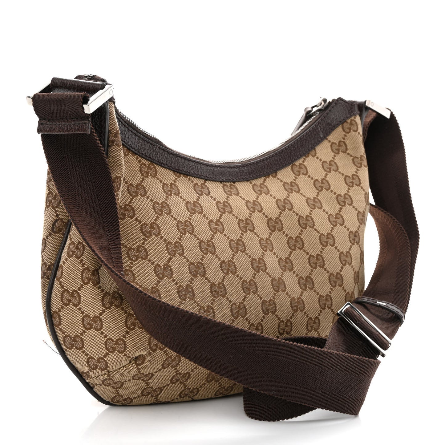 Monogram Medium Half Moon Hobo Dark Brown