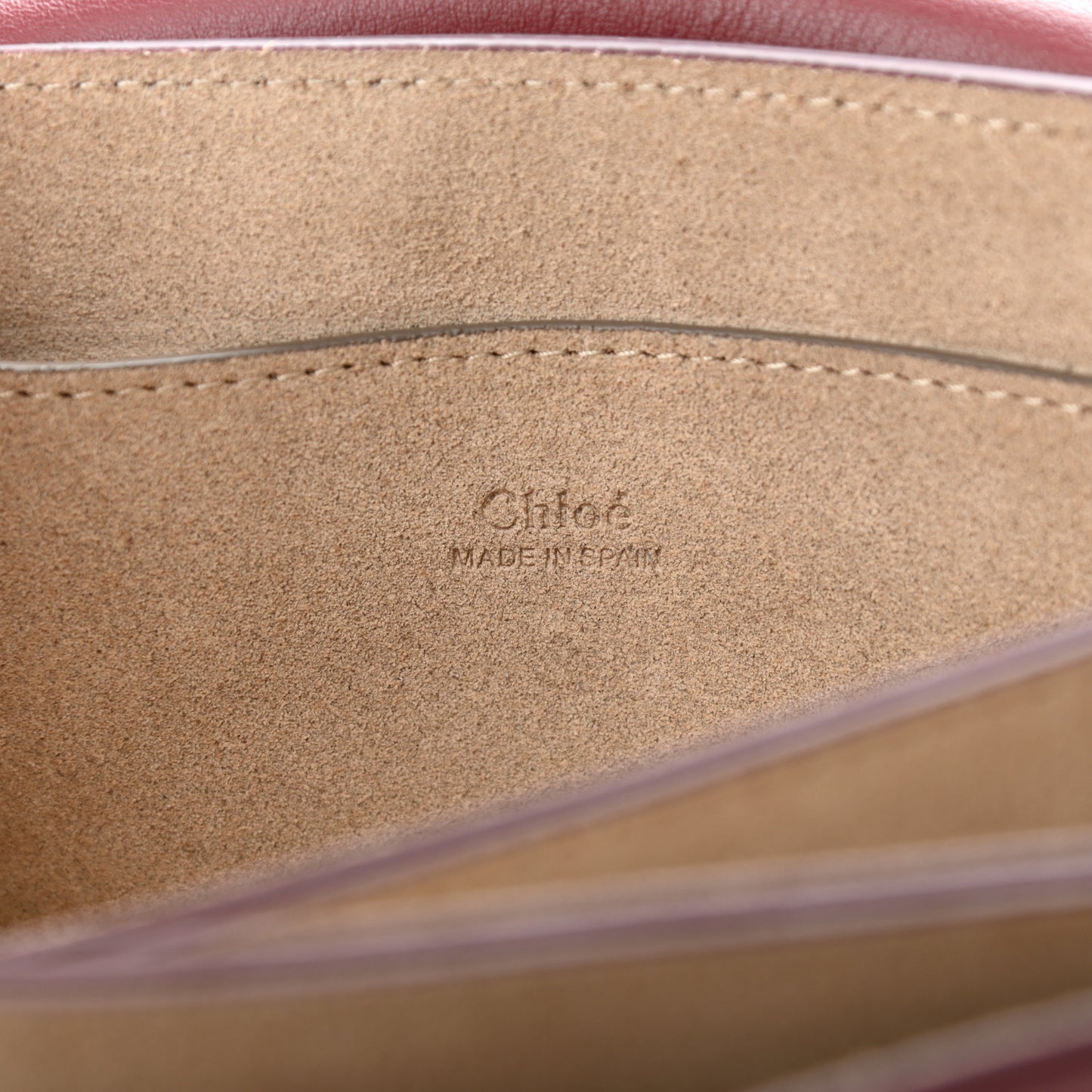 Suede Calfskin Small Faye Shoulder Bag Plum Purple