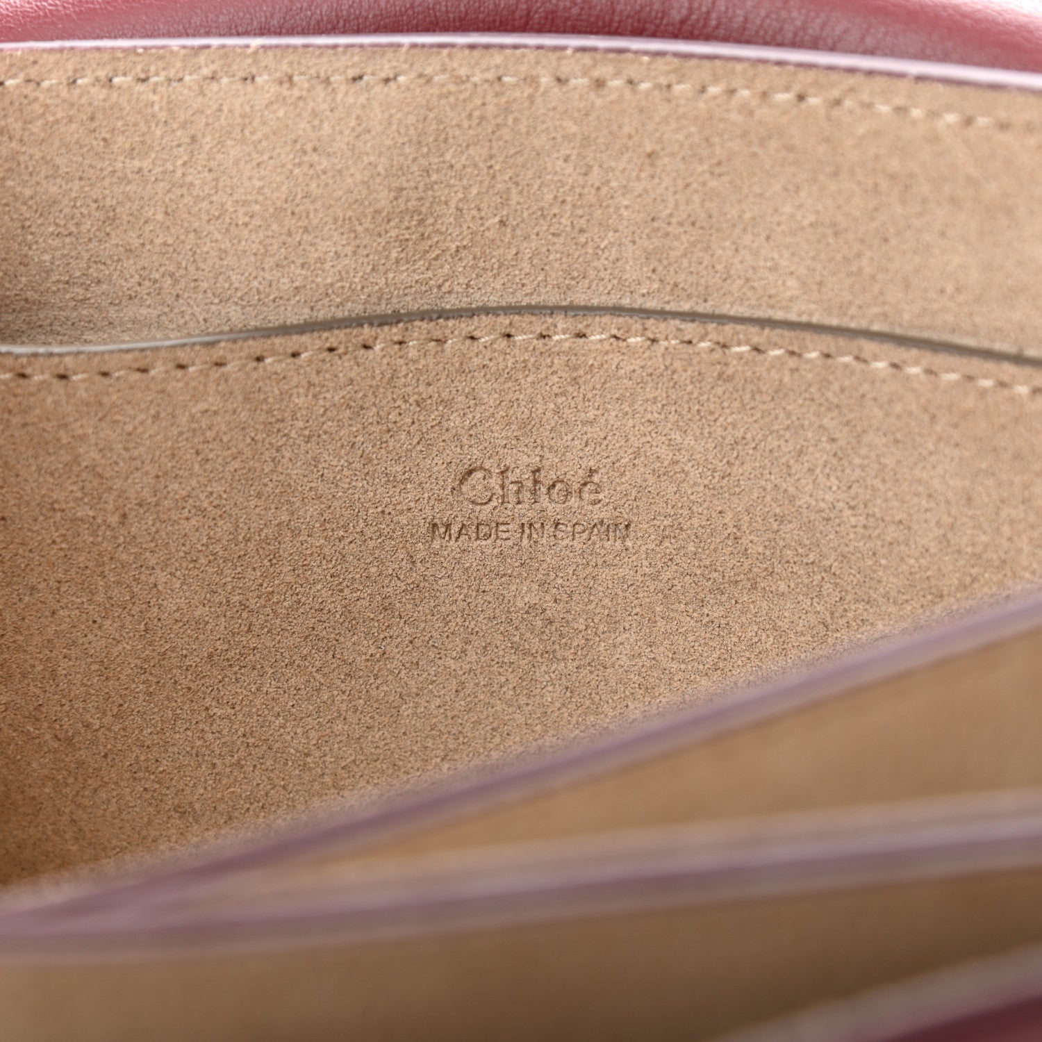 Chloe Suede Calfskin Small Faye Shoulder Bag Plum Purple 5 of 9