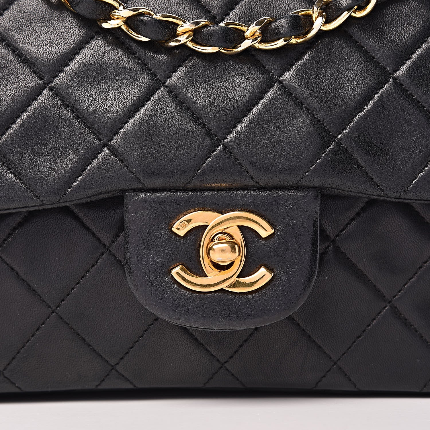 Chanel Lambskin Quilted Small Double Flap Black 12 of 12