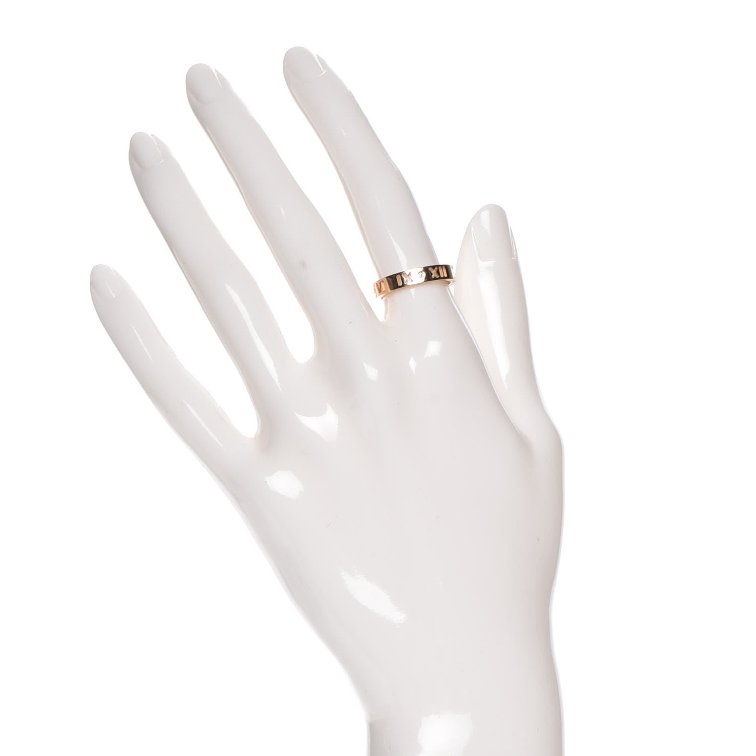 Tiffany 18K Rose Gold Diamond Atlas Pierced Ring 6.75 2 of 5