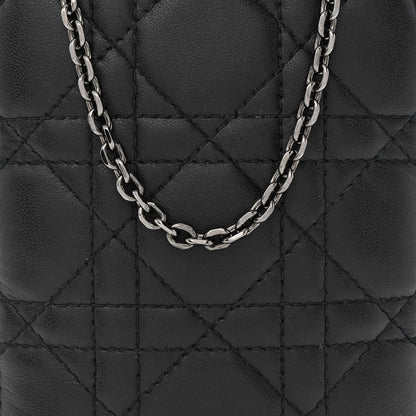 Christian Dior Lambskin Cannage Lady Dior Phone Holder Black 7 of 10