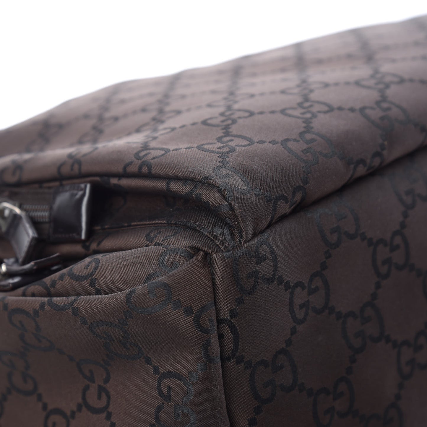Nylon Monogram Extra Large Satchel Dark Brown