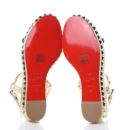 Christian Louboutin Specchio Vintage Cataclou 60 Platform Sandals 37 Platine Light Gold 5 of 8