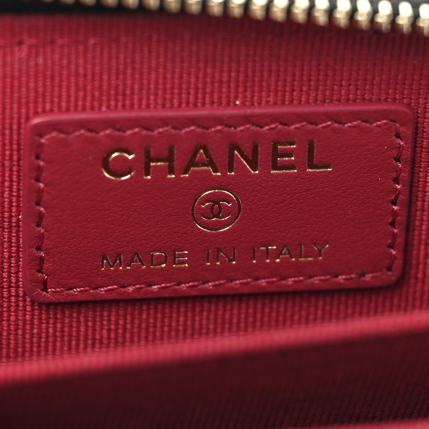 Lambskin Quilted Chanel 19 Zip Around Coin Purse Wallet Black