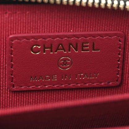 Chanel Lambskin Quilted Chanel 19 Zip Around Coin Purse Wallet Black 6 of 11