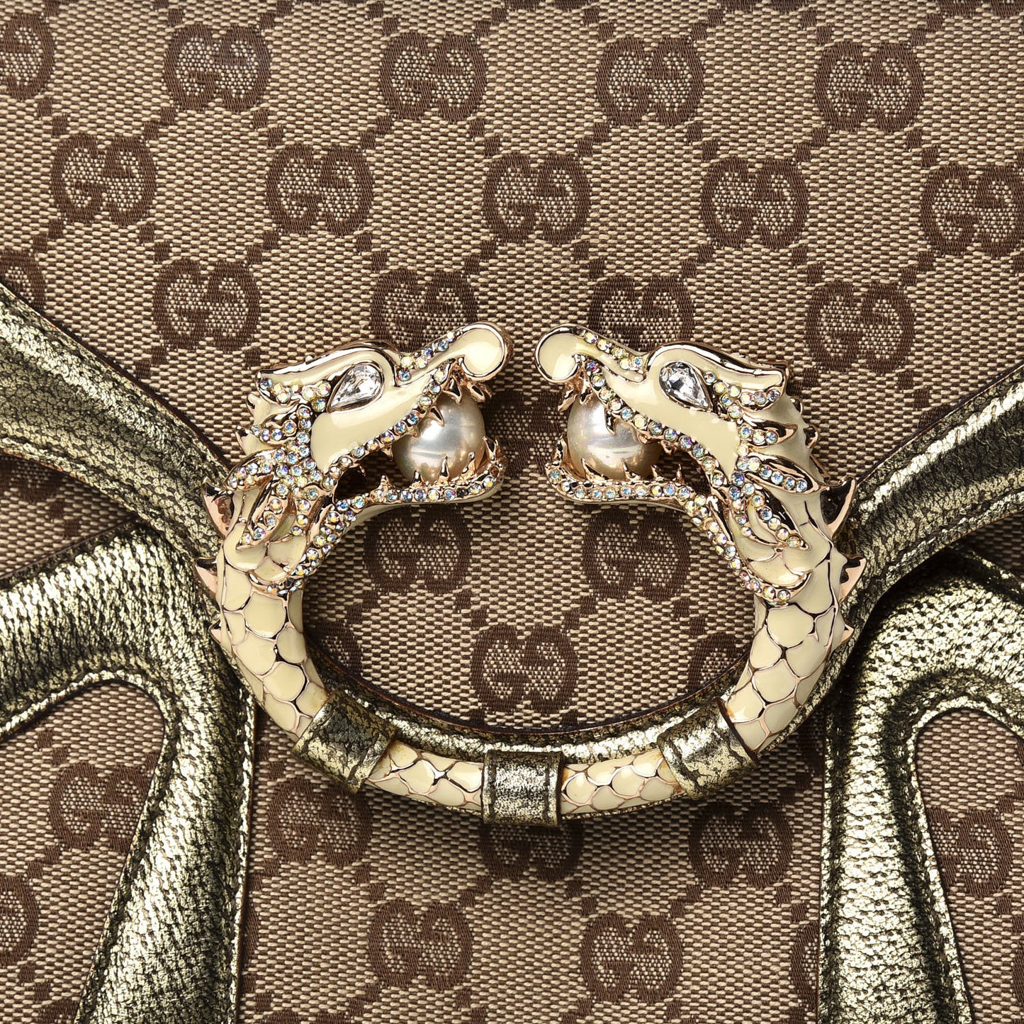 Monogram Tom Ford Jeweled Dragon Bag Gold