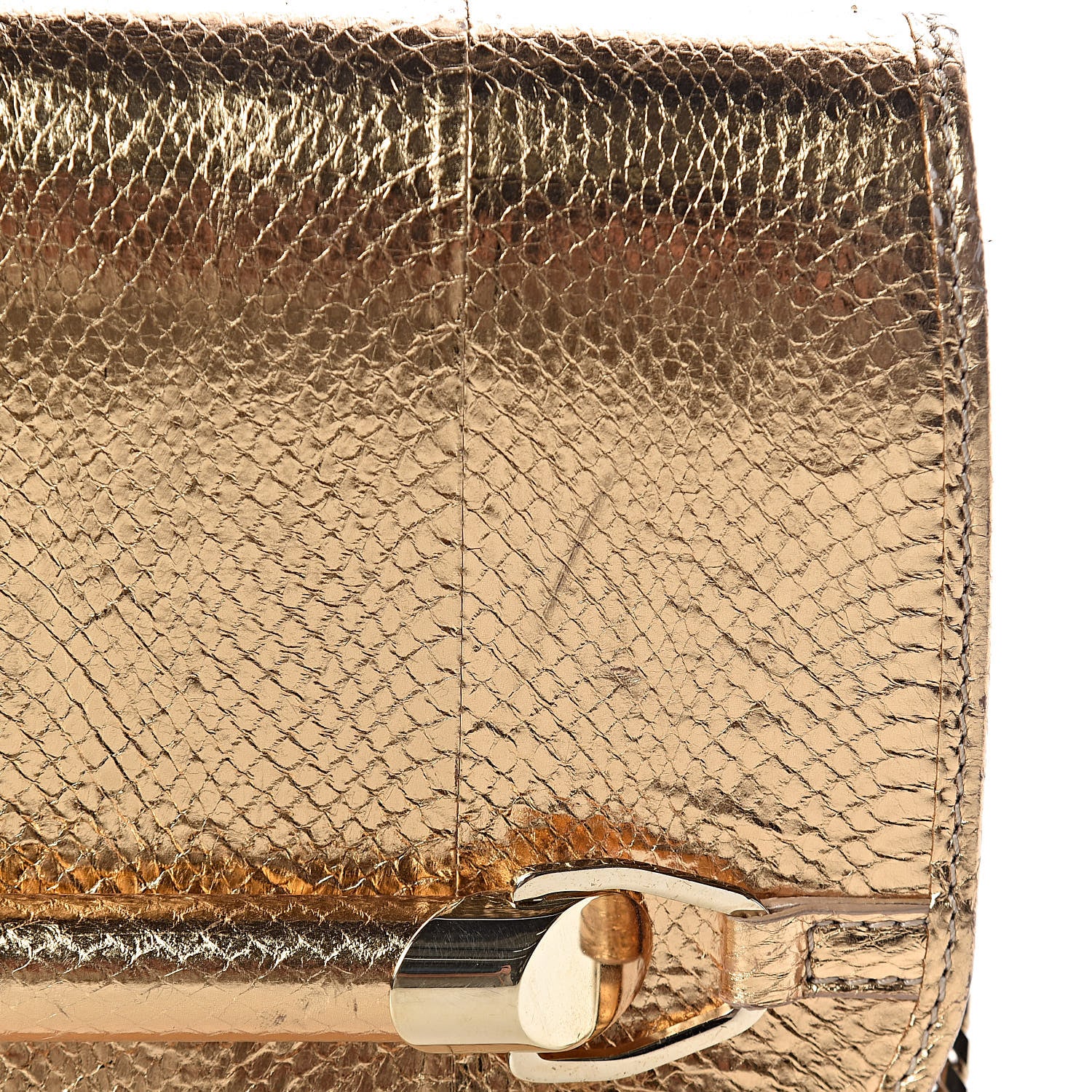 Jimmy Choo Metallic Elaphe Zadie Crossbody Bag Gold 8 of 11