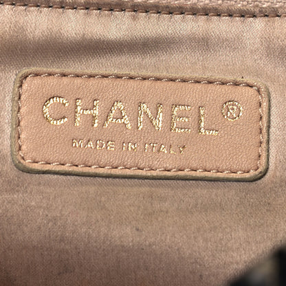 Chanel Nylon Printed Quilted Accordion Flap Black Gold 6 of 19