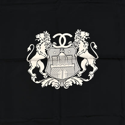 Chanel Silk 31 Rue Cambon CC Square Scarf Black 2 of 3