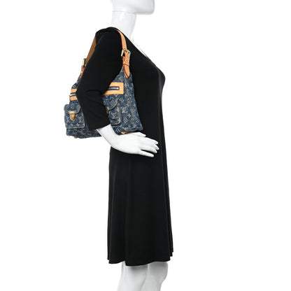 Louis Vuitton Monogram Denim Baggy PM Blue 2 of 10