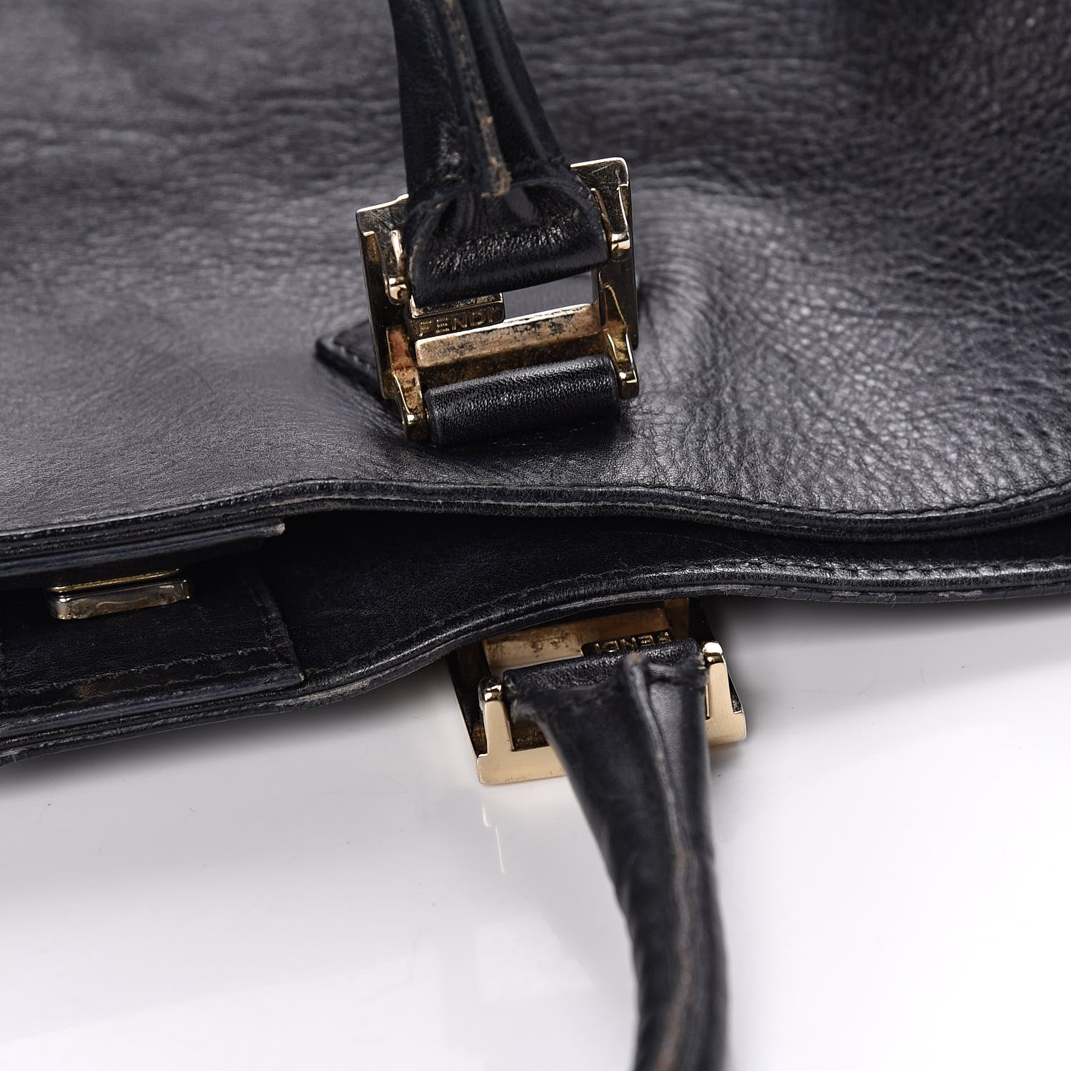 Fendi Vitello Acqua Large Twins Tote Black 8 of 24